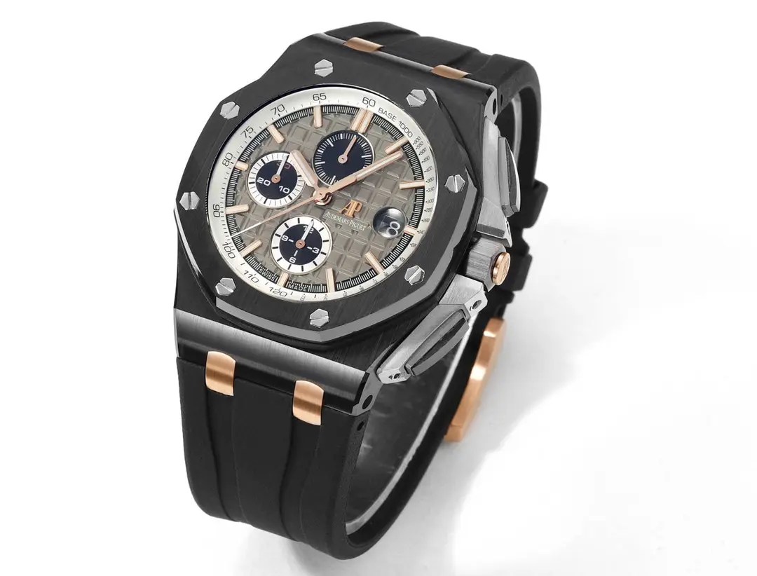 ZF Factory Audemars Piguet Royal Oak Offshore Chronograph Black Ceramic Rose Gold –  Super Clone Watch Original 2300