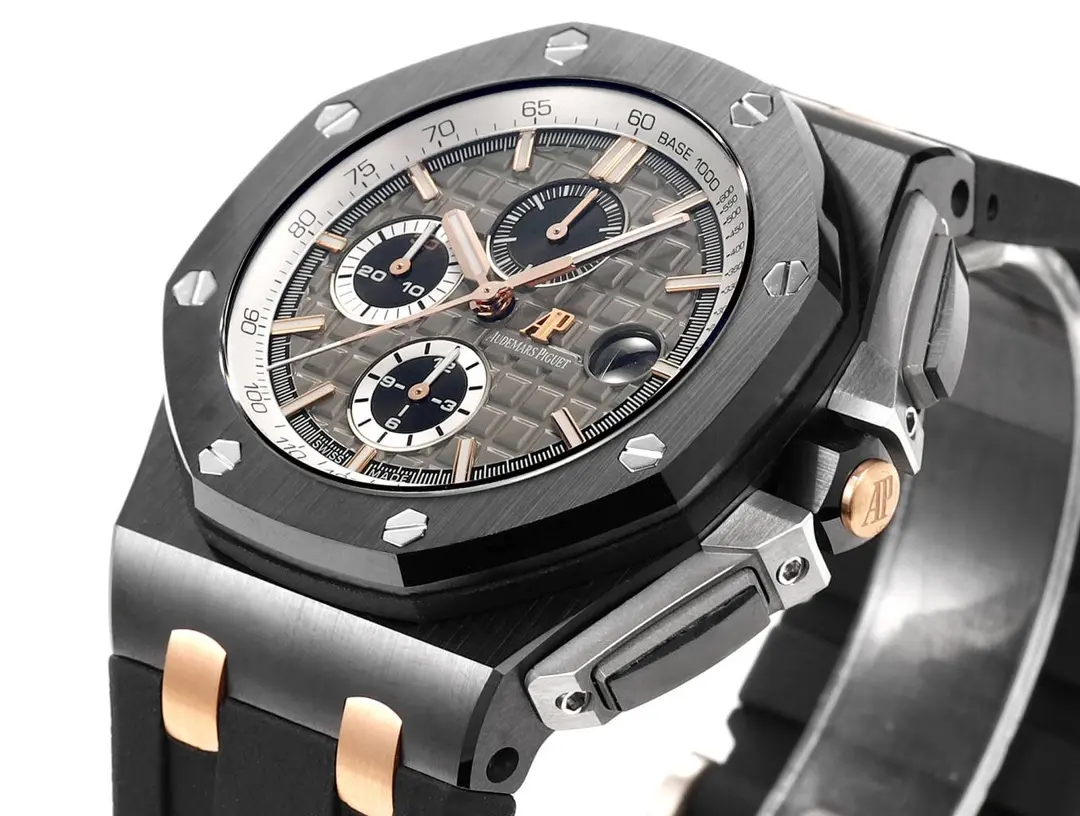 ZF Factory Audemars Piguet Royal Oak Offshore Chronograph Black Ceramic Rose Gold –  Super Clone Watch Original 2300