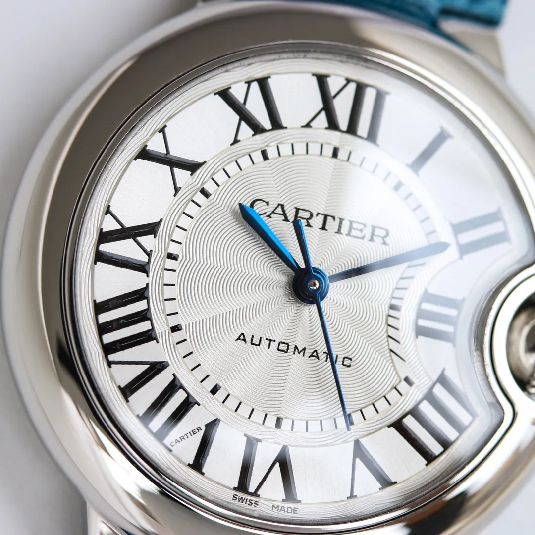 Cartier Ballon Bleu 1450 Blue Leather Replica Watch –  Fake Cartier Watch Design Stylish 2745