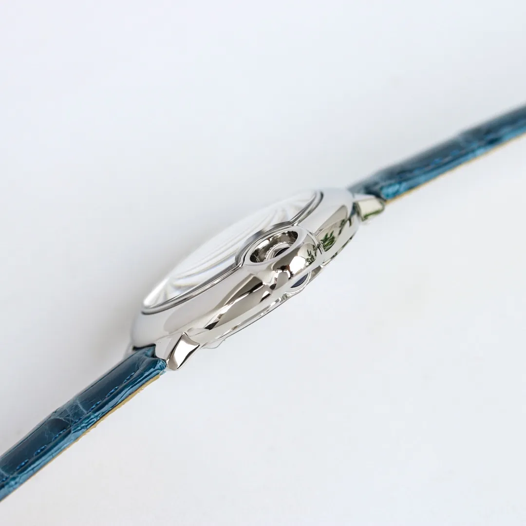 Cartier Ballon Bleu 1450 Blue Leather Replica Watch –  Fake Cartier Watch Design Stylish 2745