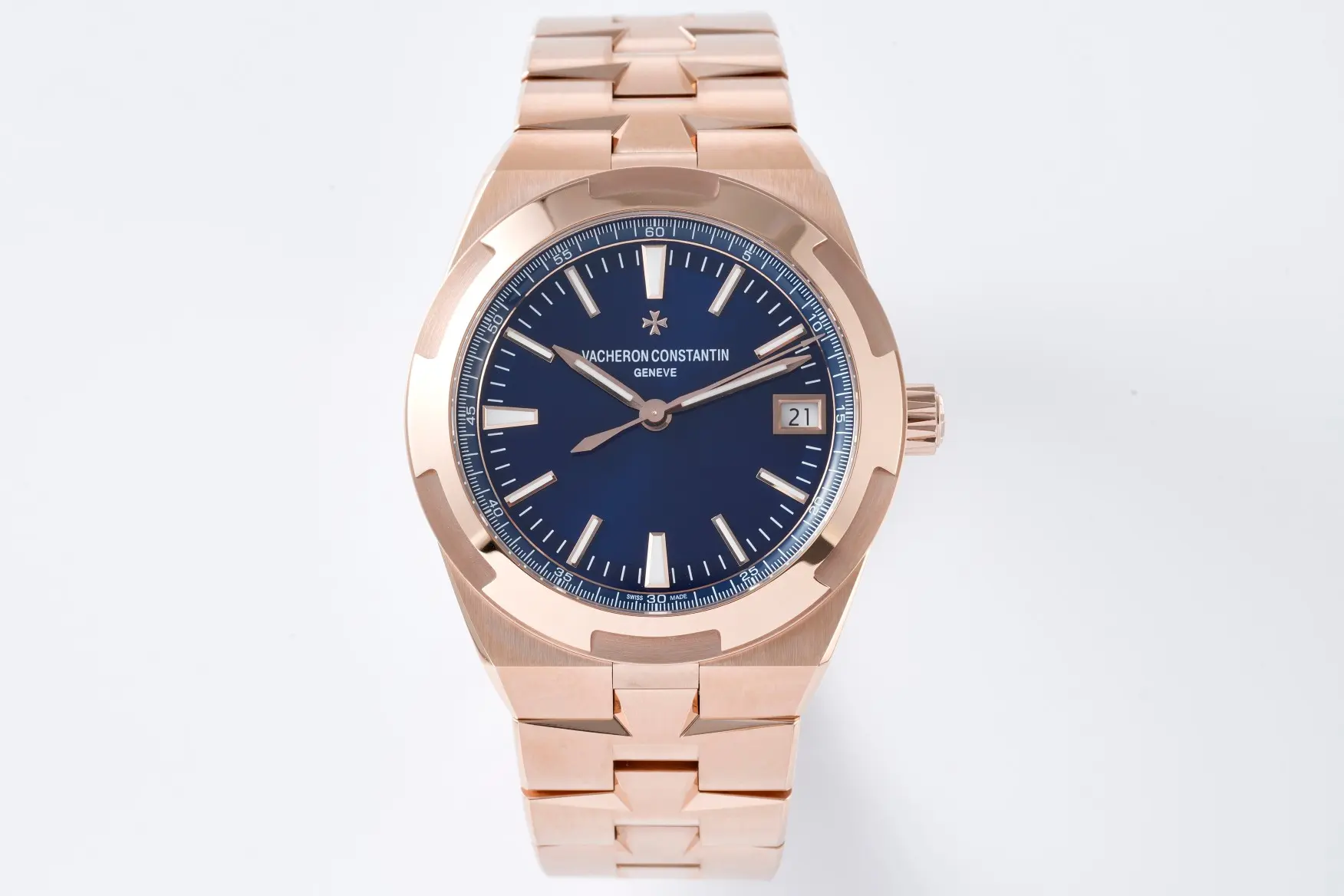 TWA Factory Vacheron Constantin Overseas 4500V Series – Rose Gold Case, Blue Dial, Automatic Super Clone Watch – Best Replica Quality Seasonal 7663