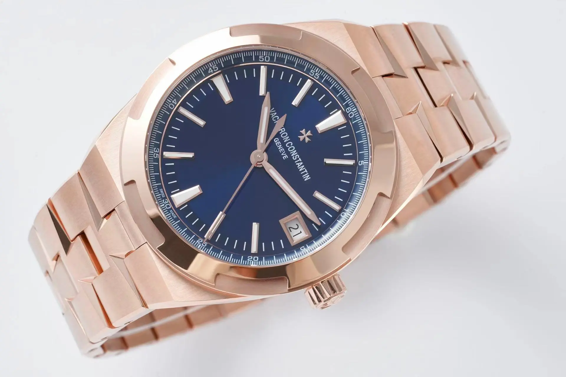 MKS Factory Vacheron Constantin Overseas 4500V Series – Rose Gold Case, Blue Dial, Automatic Super Clone Watch – Best Replica Quality Trendy 6676