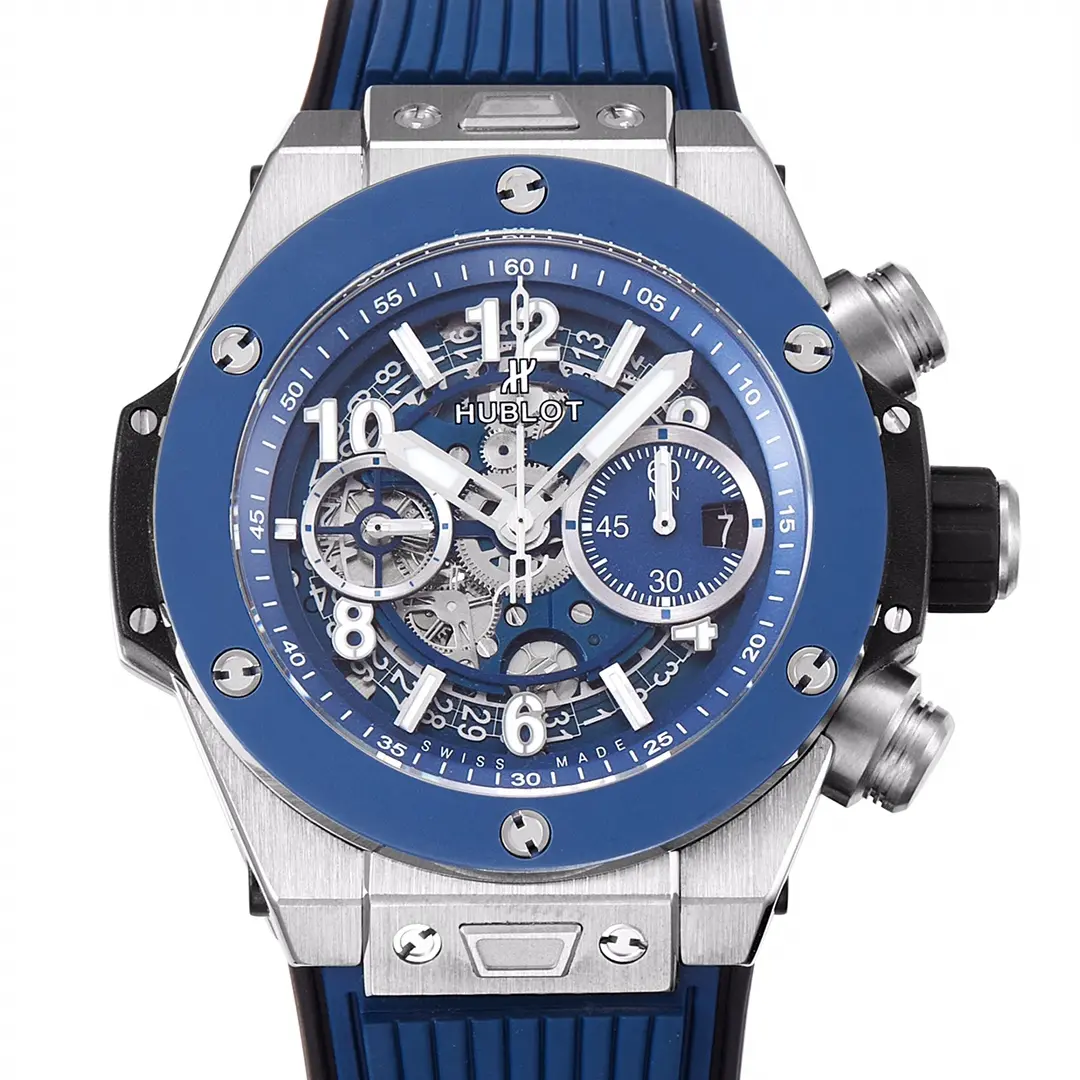 Trendy WWF Factory Hublot Big Bang Watch – Blue Chronograph with Skeleton Dial, Automatic Movement, Titanium Case, Super Clone Design 832