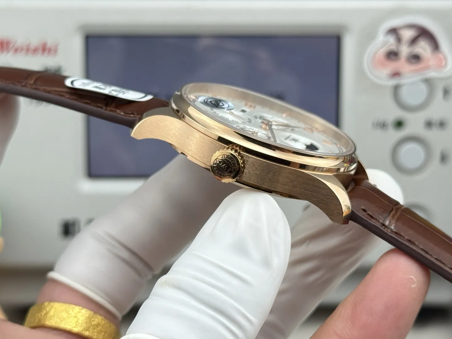 APS Factory IWC Portugieser Perpetual Calendar Rose Gold Case White Dial Brown Leather Strap Men’s Luxury Watch Efficient 4299