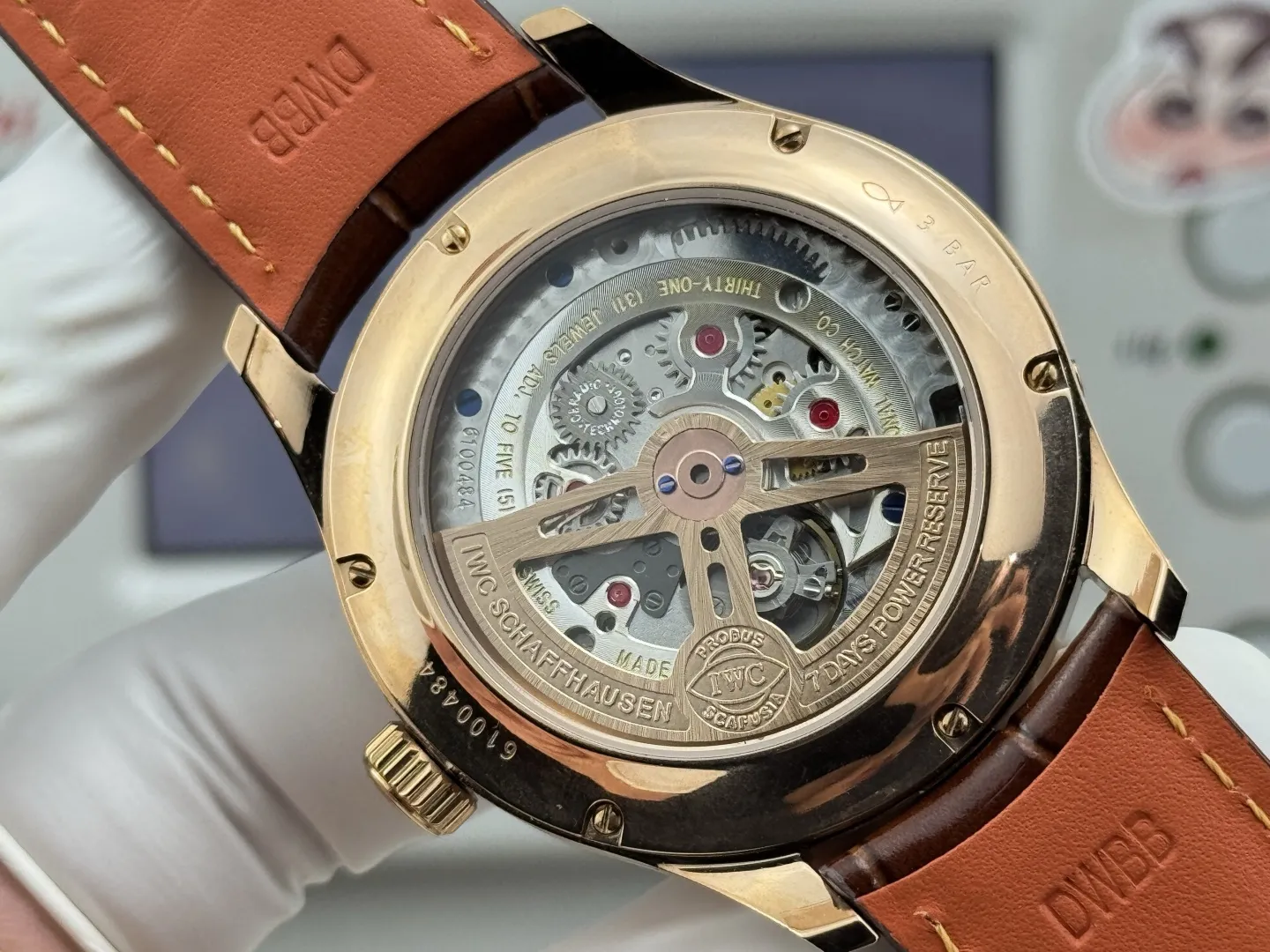 APS Factory IWC Portugieser Perpetual Calendar Rose Gold Case White Dial Brown Leather Strap Men’s Luxury Watch Efficient 4299
