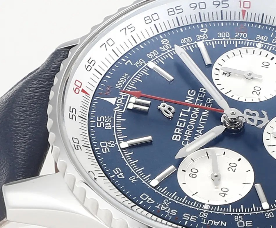 GF Factory Breitling Navitimer 1 B01 Chronograph Blue Leather –  Super Clone Watch Efficient 2423