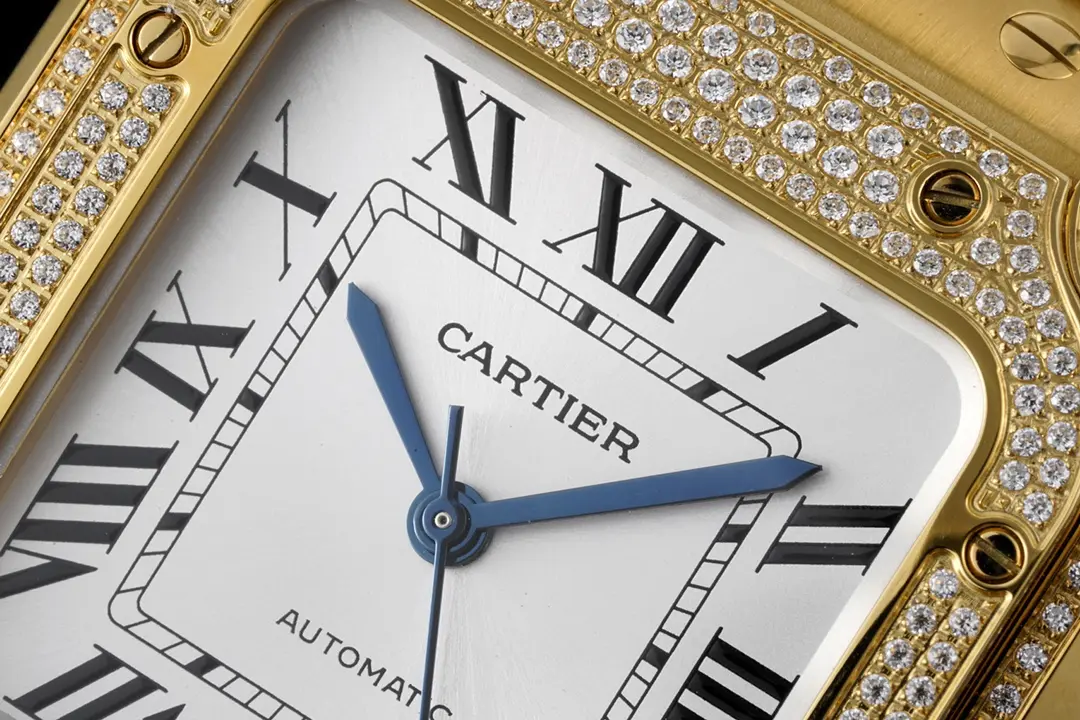 3K Factory Cartier Santos de Cartier Watch Gold White – Best Replica Watch of Top Quality Chic 2778