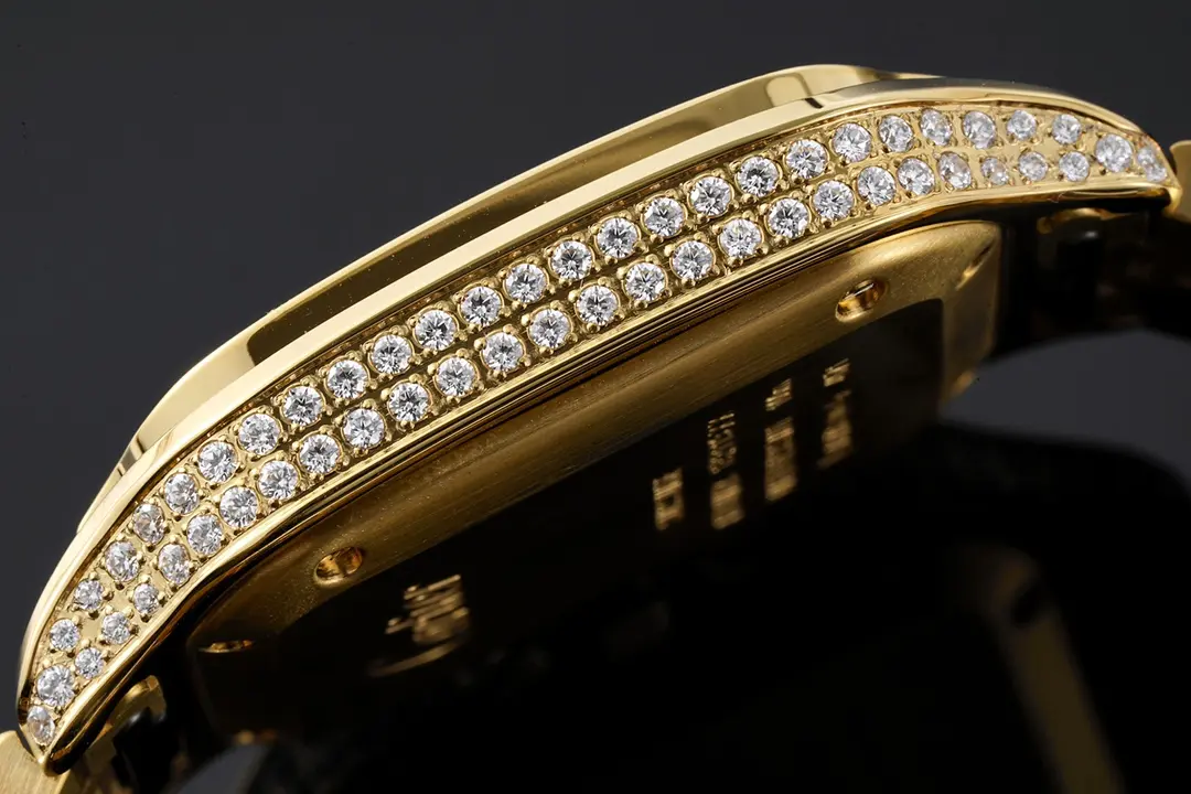 3K Factory Cartier Santos de Cartier Watch Gold White – Best Replica Watch of Top Quality Chic 2778