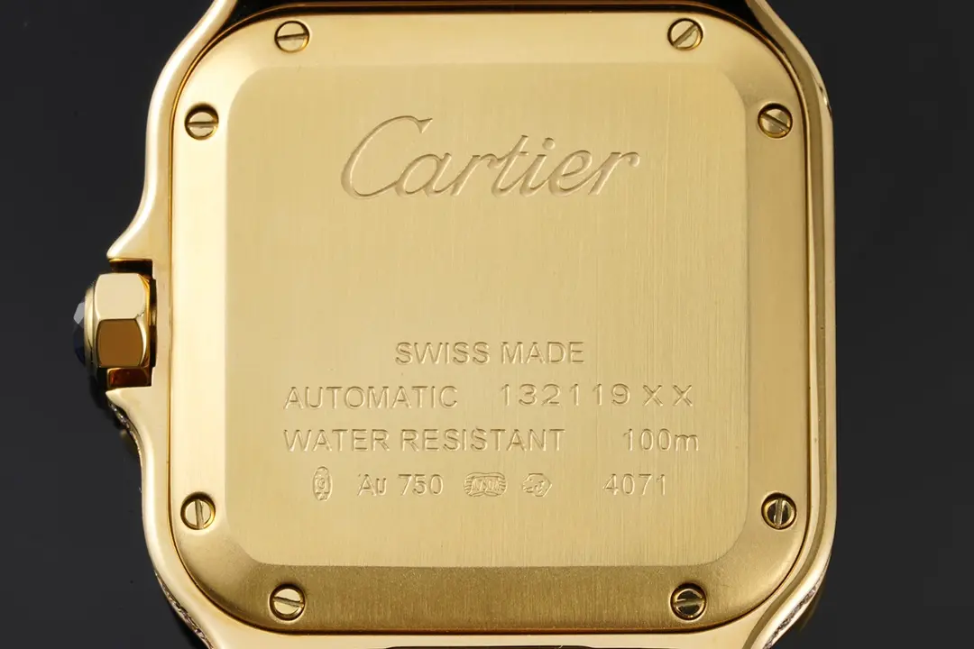 3K Factory Cartier Santos de Cartier Watch Gold White – Best Replica Watch of Top Quality Chic 2778
