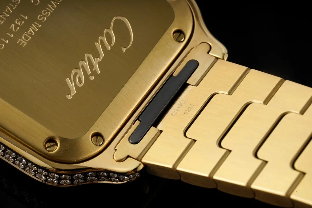 3K Factory Cartier Santos de Cartier Watch Gold White – Best Replica Watch of Top Quality Chic 2778