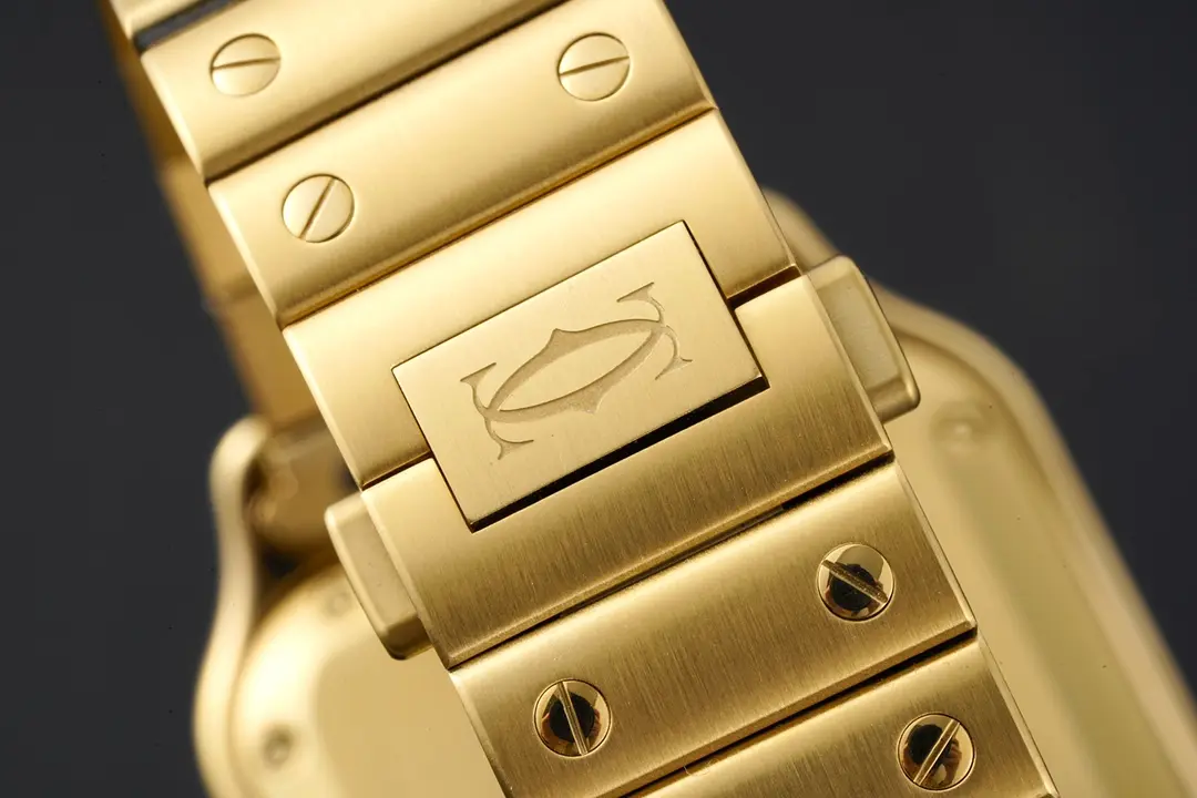 3K Factory Cartier Santos de Cartier Watch Gold White – Best Replica Watch of Top Quality Chic 2778