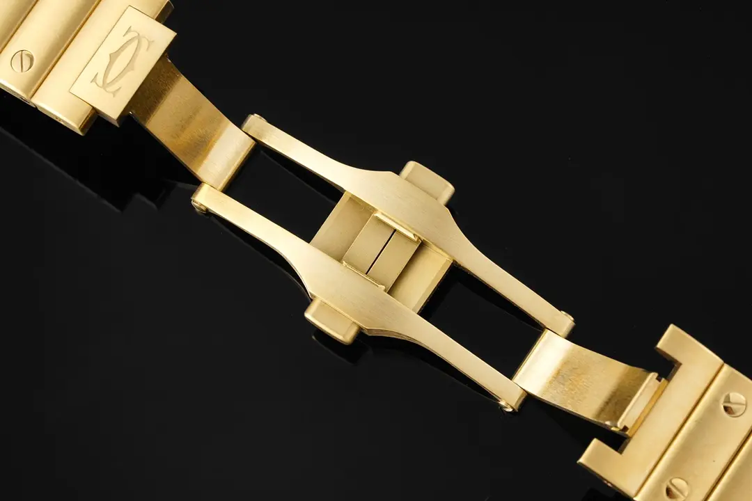 3K Factory Cartier Santos de Cartier Watch Gold White – Best Replica Watch of Top Quality Chic 2778