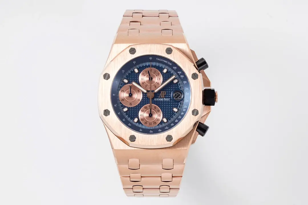 ZF Factory Audemars Piguet Royal Oak Offshore Rose Gold Blue Dial Chronograph – Super Clone Edition MoistureWicking 1815