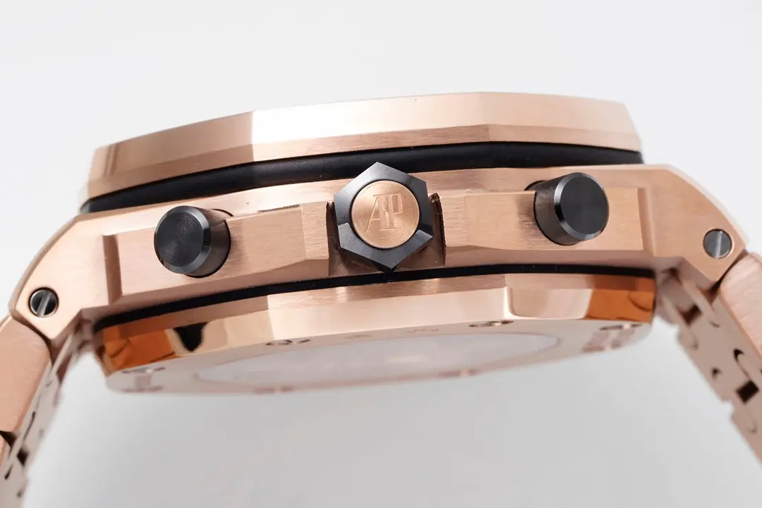 Compact JF Factory Audemars Piguet Royal Oak Offshore Rose Gold Blue Dial Chronograph – Super Clone Edition 6126