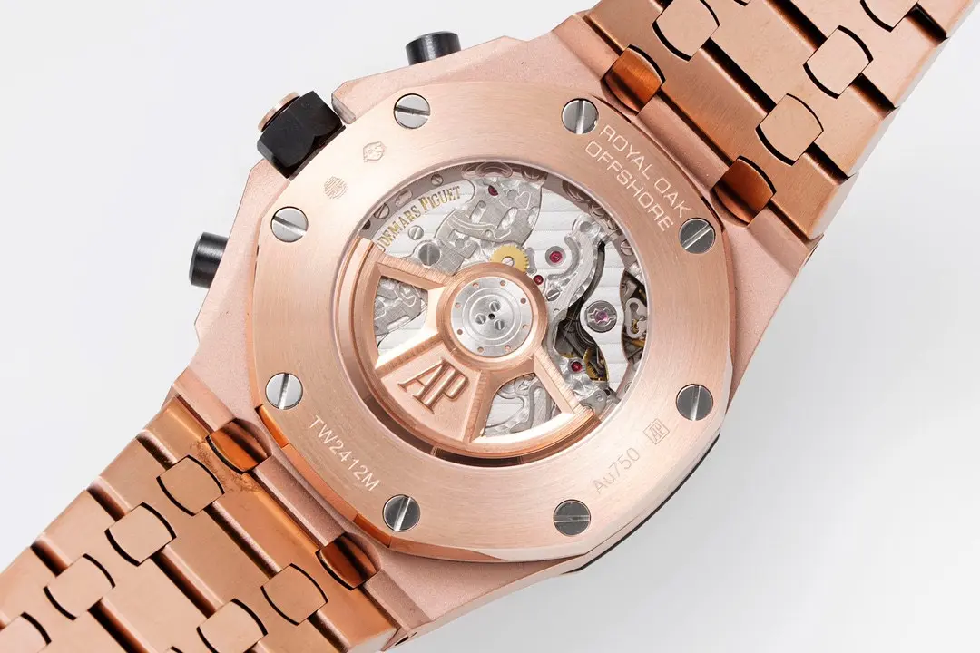 Compact JF Factory Audemars Piguet Royal Oak Offshore Rose Gold Blue Dial Chronograph – Super Clone Edition 6126