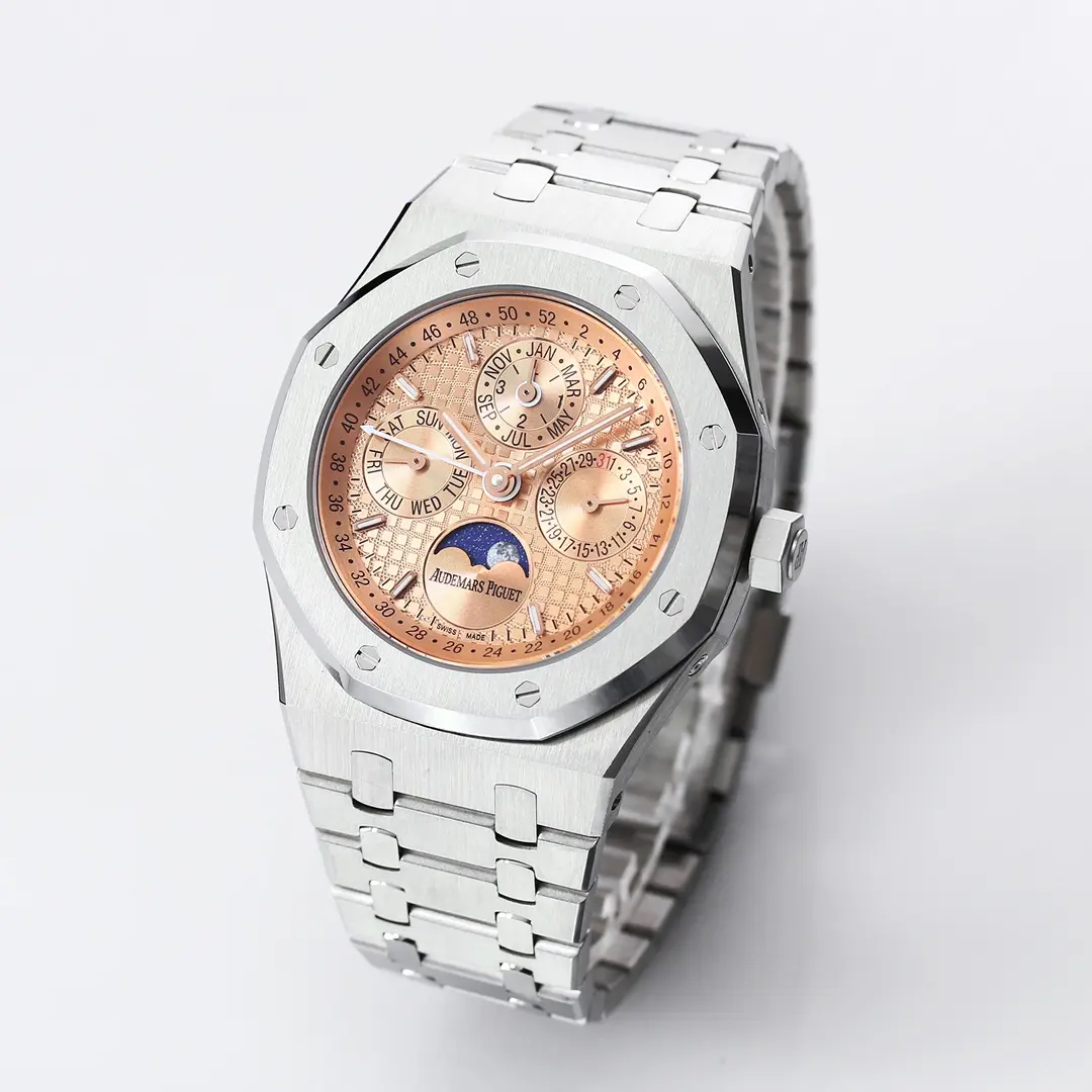 FlexibleFit R8 Factory Audemars Piguet Royal Oak Perpetual Calendar Steel Blue Dial –  Super Clone Watch 7318