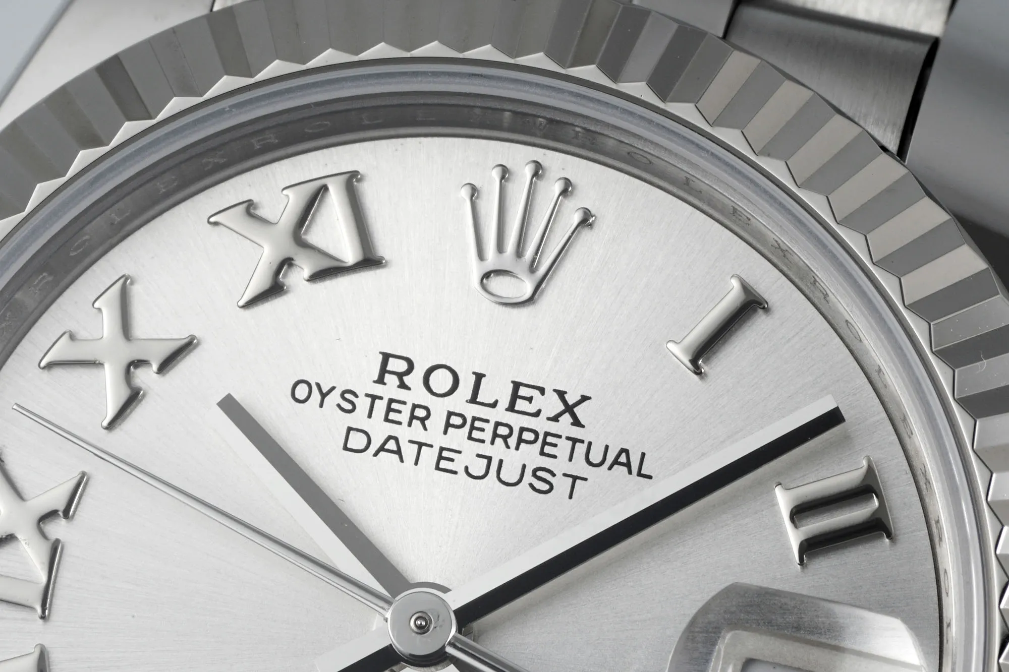 Unique AR Factory Rolex Datejust 31mm Stainless Steel Silver Dial Roman Numerals Fluted Bezel Jubilee Bracelet Automatic Watch 228