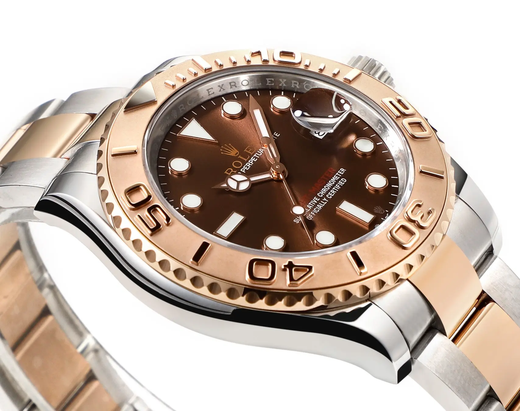 Lightweight Rolex Yacht-Master 42 Rose Gold & Stainless Steel Brown Dial VSF Luxury Watch Collection from VSF Watches 345