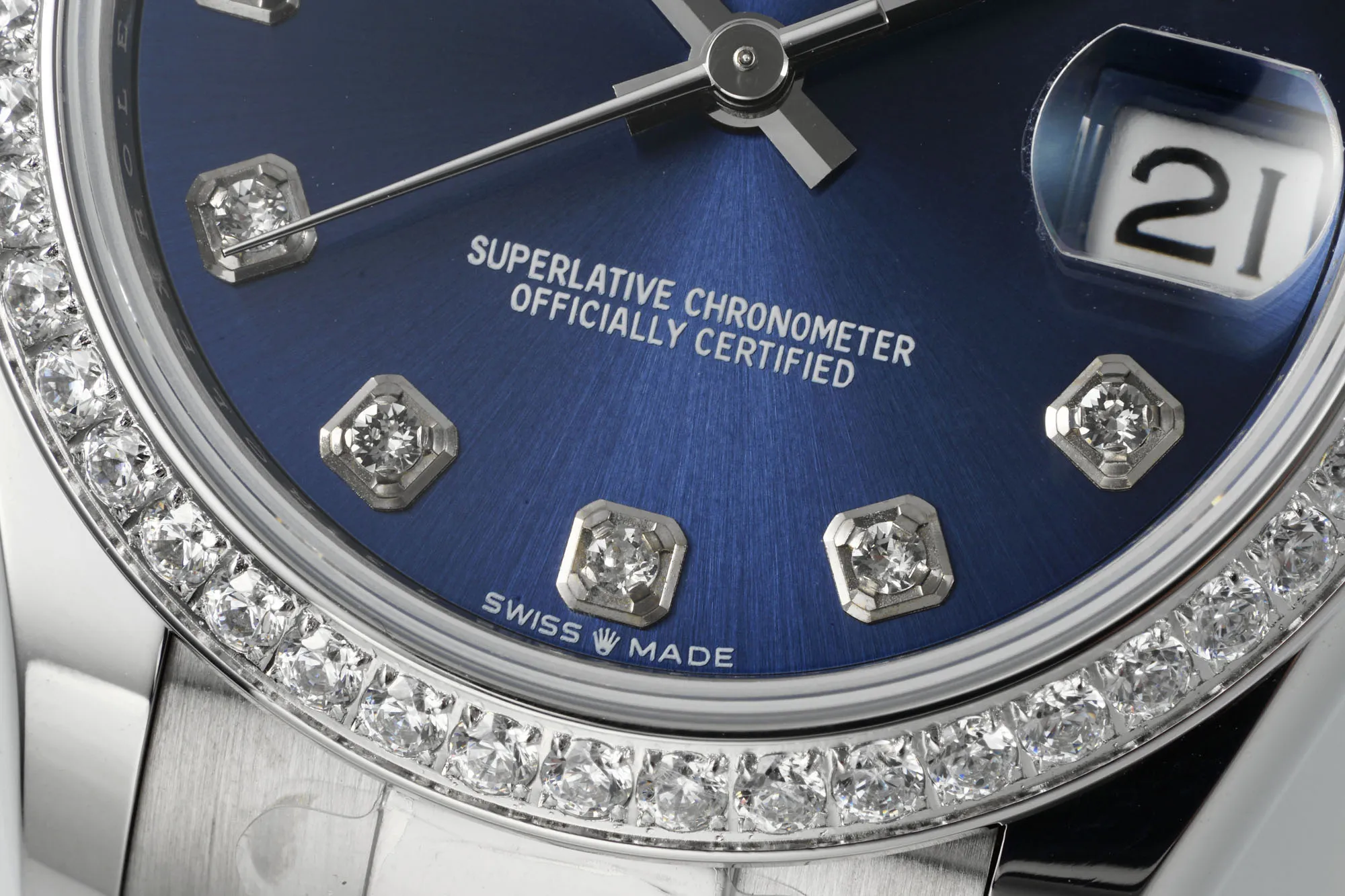 AR Factory Rolex Datejust 31mm Stainless Steel Blue Dial Diamond Bezel Oyster Perpetual Automatic Watch SmartChoice 4960