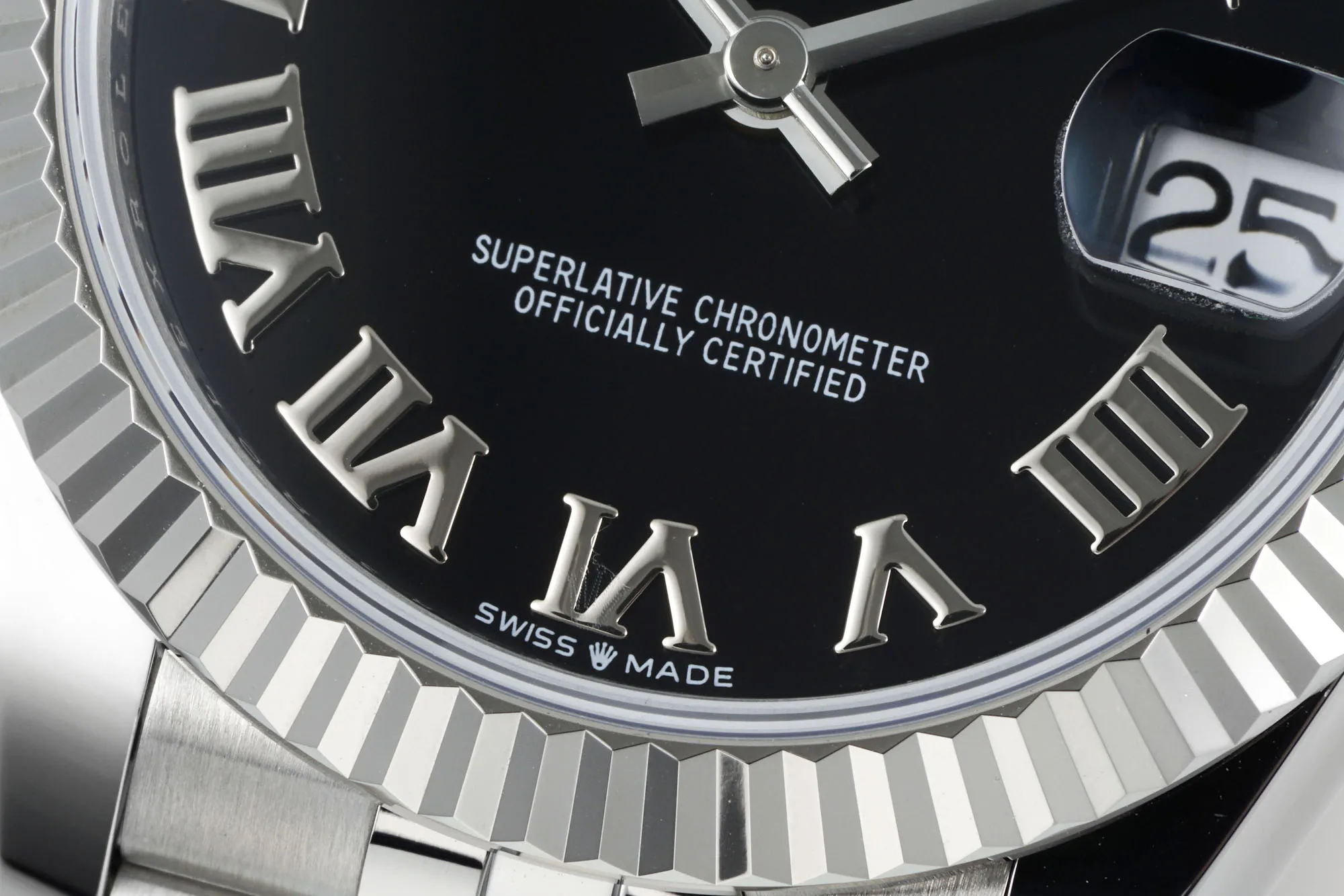 AR Factory Rolex Datejust 31mm Stainless Steel Watch with Black Roman Numeral Dial and Jubilee Bracelet Durable 168