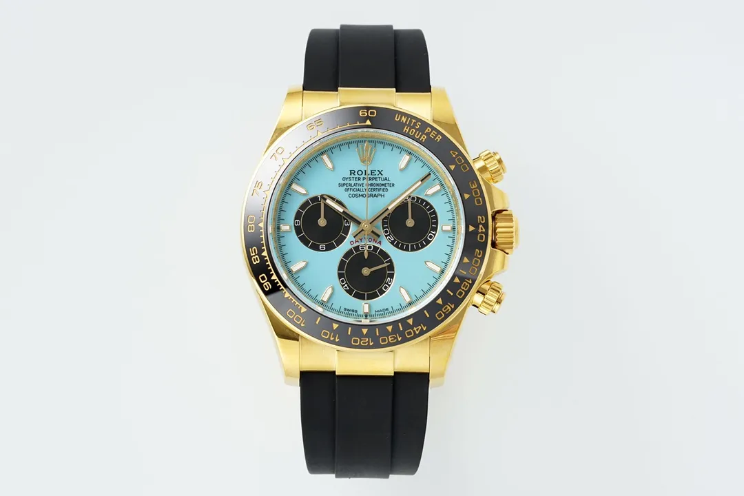 Trendy VS Factory Weighted Rolex Daytona Watch – Gold Case, Tiffany Blue Dial, Chronograph Style by VSF Watches Official Store 10