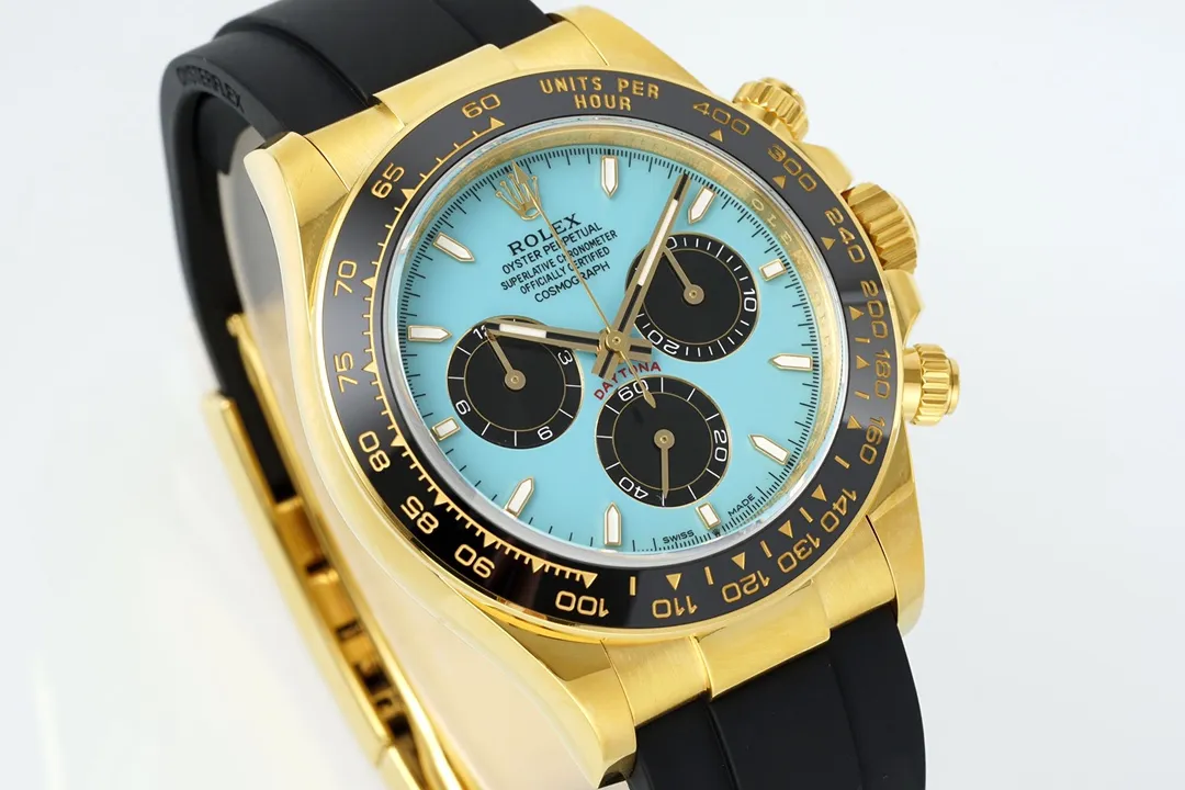 Trendy VS Factory Weighted Rolex Daytona Watch – Gold Case, Tiffany Blue Dial, Chronograph Style by VSF Watches Official Store 10