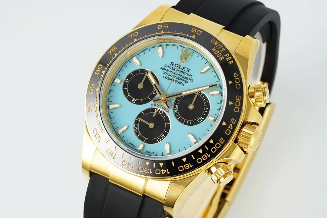 Trendy VS Factory Weighted Rolex Daytona Watch – Gold Case, Tiffany Blue Dial, Chronograph Style by VSF Watches Official Store 10