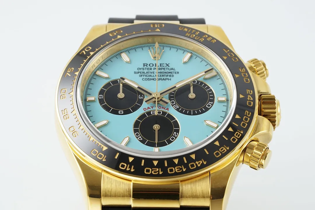 Trendy VS Factory Weighted Rolex Daytona Watch – Gold Case, Tiffany Blue Dial, Chronograph Style by VSF Watches Official Store 10