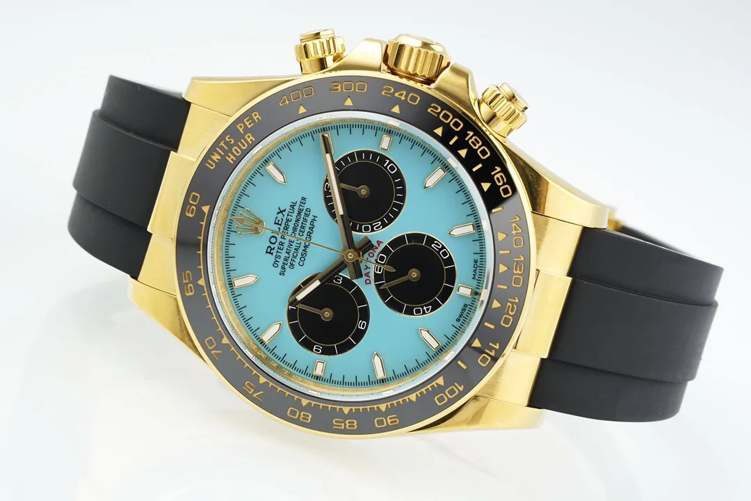 Trendy VS Factory Weighted Rolex Daytona Watch – Gold Case, Tiffany Blue Dial, Chronograph Style by VSF Watches Official Store 10