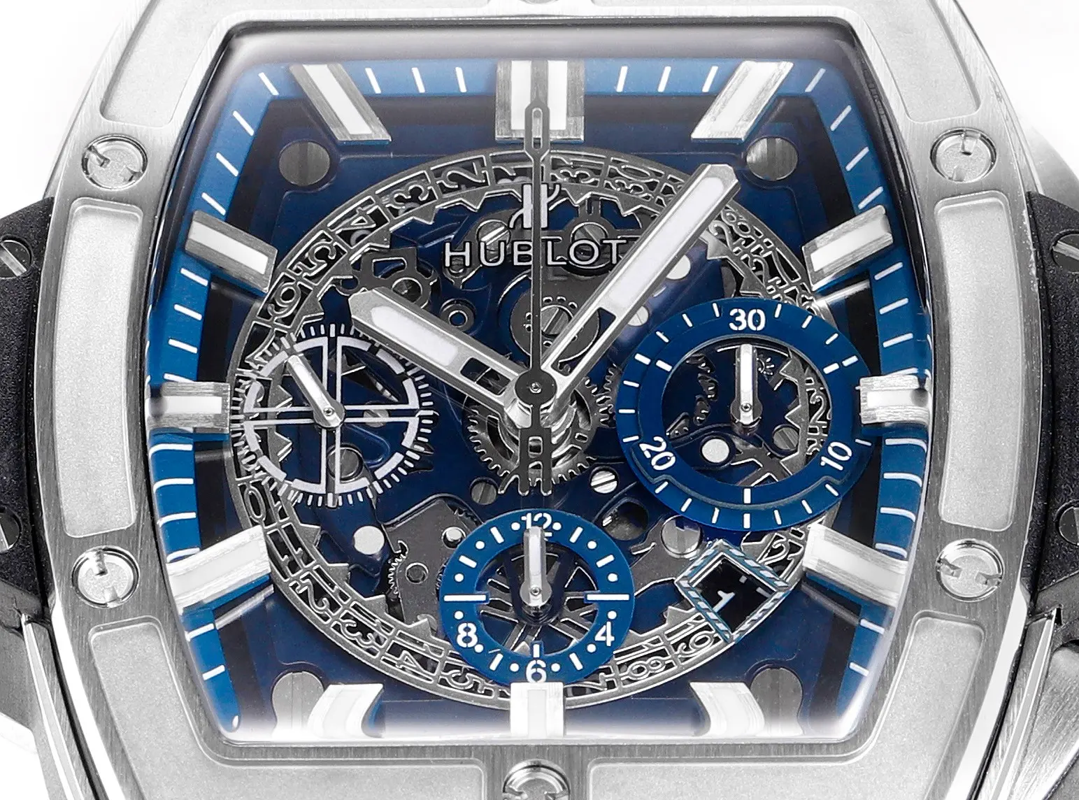Compact TMF Factory HUBLOT Spirit of Big Bang Limited Edition Watch – Titanium & Resin, Blue Rubber Strap, Racing Inspired Design, Best Replica Watch 7470