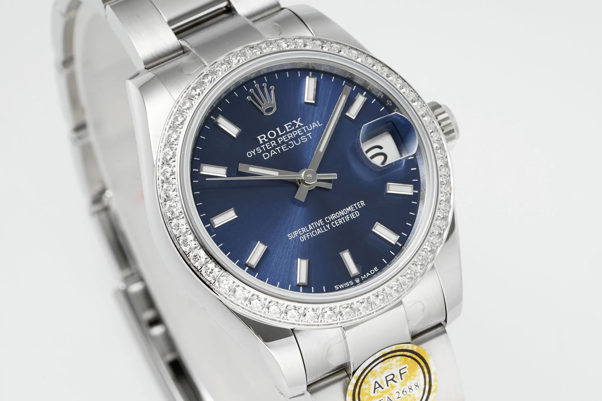 AR Factory Rolex Lady-Datejust 31mm Blue Dial Diamond Bezel Stainless Steel Oyster Bracelet Women’s Watch Seasonal 4965