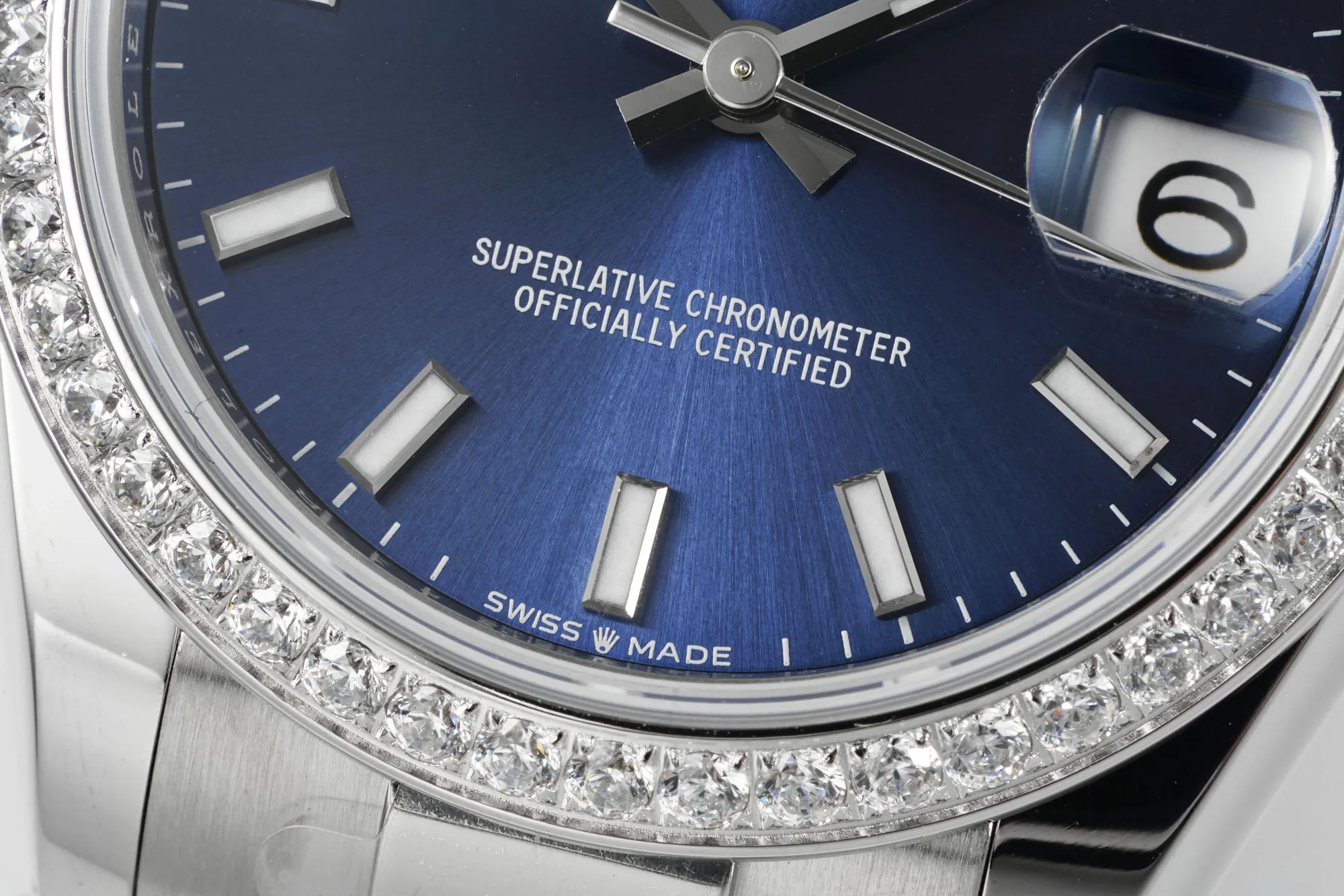 AR Factory Rolex Lady-Datejust 31mm Blue Dial Diamond Bezel Stainless Steel Oyster Bracelet Women’s Watch Seasonal 4965