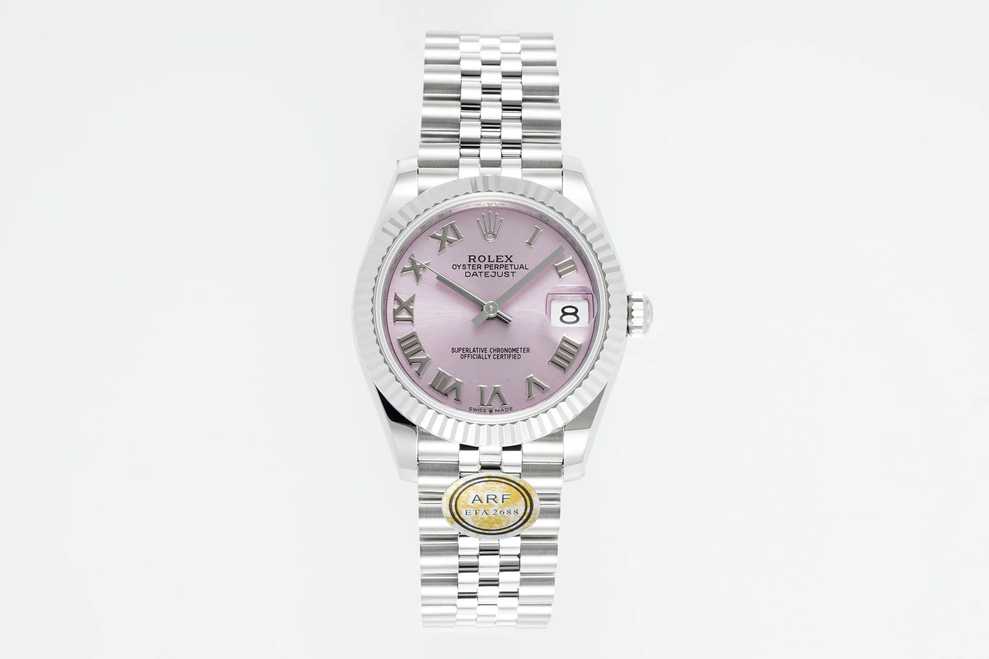 FashionForward AR Factory Rolex Datejust 31mm Pink Roman Dial Stainless Steel Jubilee Bracelet Women’s Luxury Watch 4955