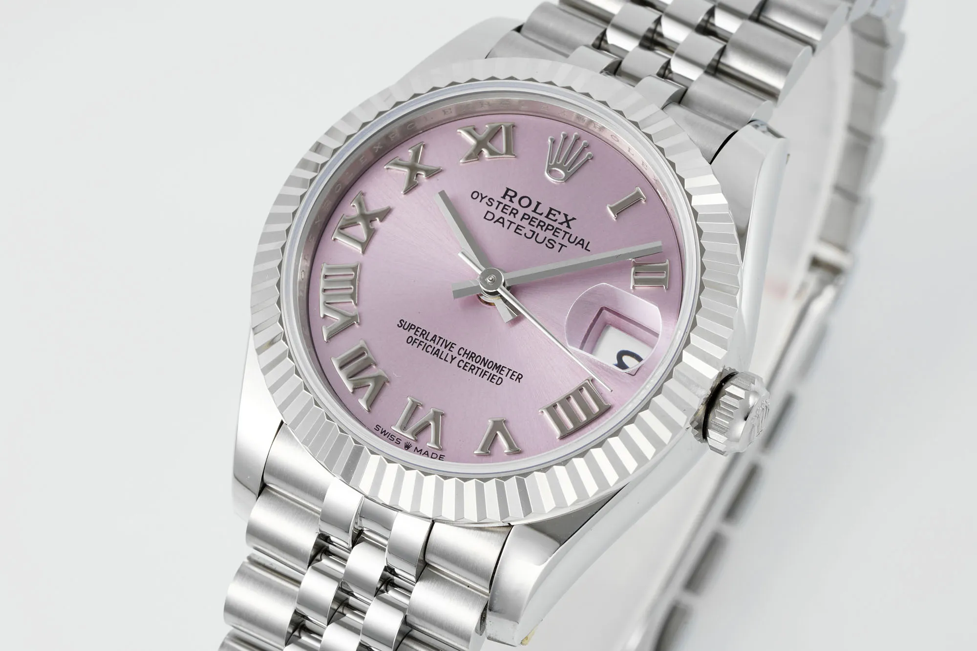 Popular AR Factory Rolex Datejust 31mm Pink Roman Dial Stainless Steel Jubilee Bracelet Women’s Luxury Watch 231