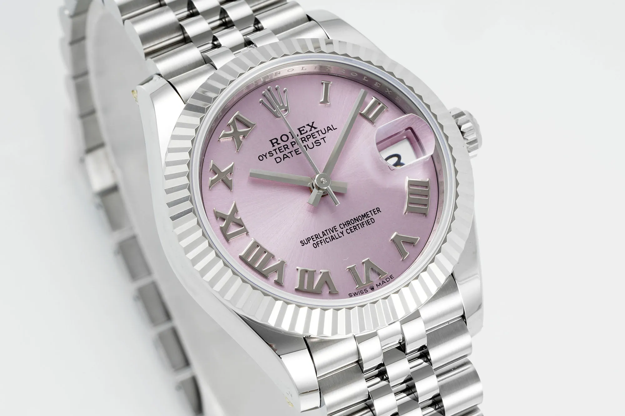 Popular AR Factory Rolex Datejust 31mm Pink Roman Dial Stainless Steel Jubilee Bracelet Women’s Luxury Watch 231