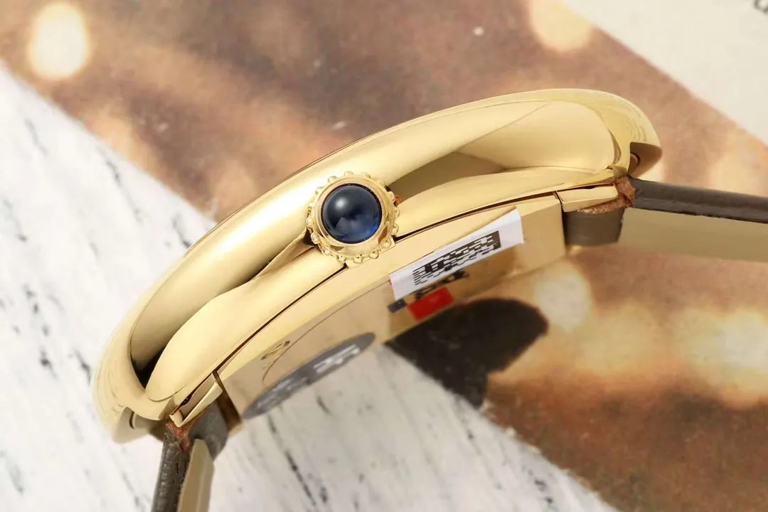 AF Factory Cartier Baignoire Oval Gold-Tone Case Brown Dial Leather Strap Women’s Vintage Watch Lightweight 5427