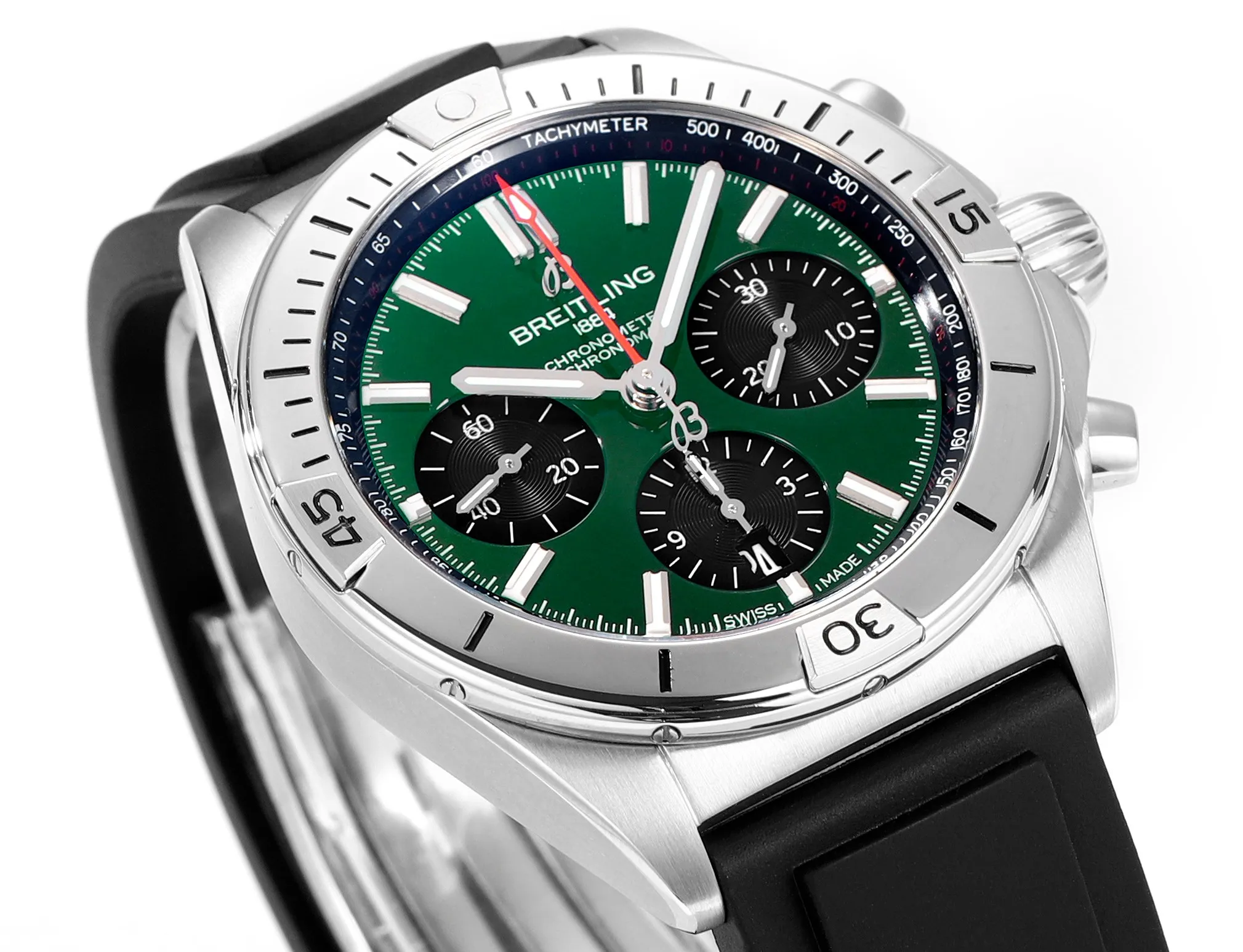 BLS Factory Breitling Chronomat Automatic Chronograph Green Dial Stainless Steel Case Men’s Watch HighPerformance 2671