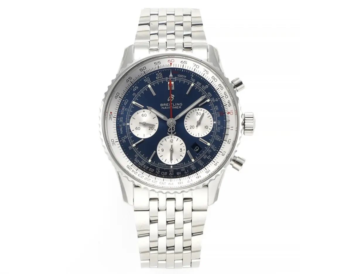 KOR Factory Breitling Navitimer 1 B01 Chronograph Blue Steel –  Super Clone Watch Durable 6447