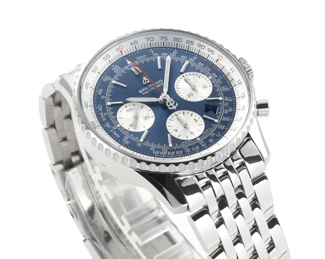 Unisex V9 Factory Breitling Navitimer 1 B01 Chronograph Blue Steel –  Super Clone Watch 2378