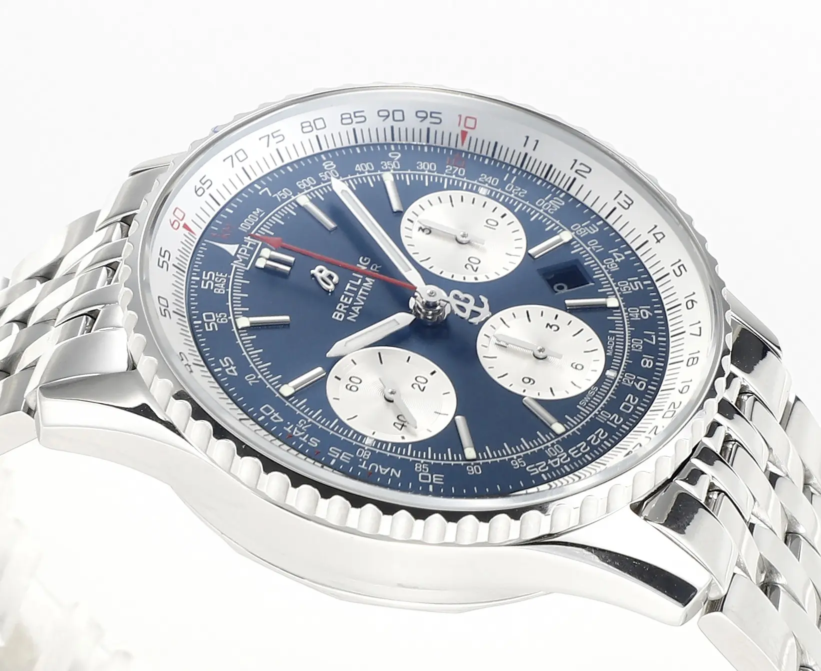 Unisex V9 Factory Breitling Navitimer 1 B01 Chronograph Blue Steel –  Super Clone Watch 2378