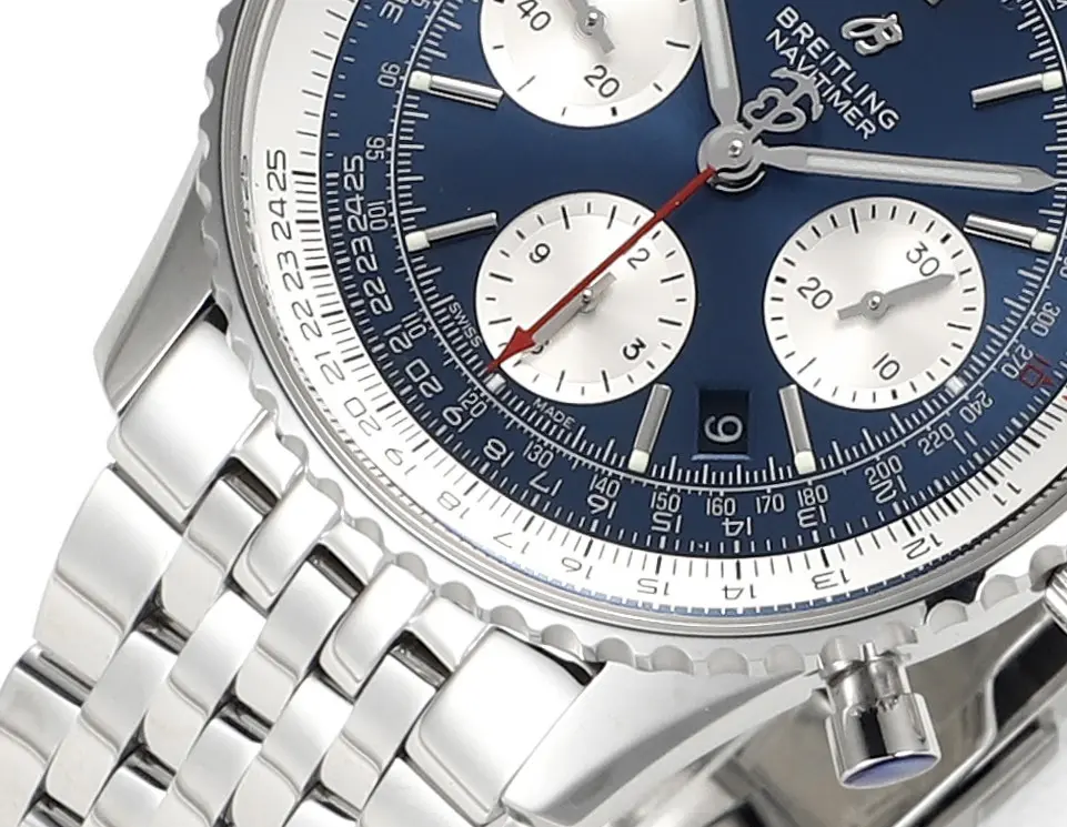 Unisex V9 Factory Breitling Navitimer 1 B01 Chronograph Blue Steel –  Super Clone Watch 2378