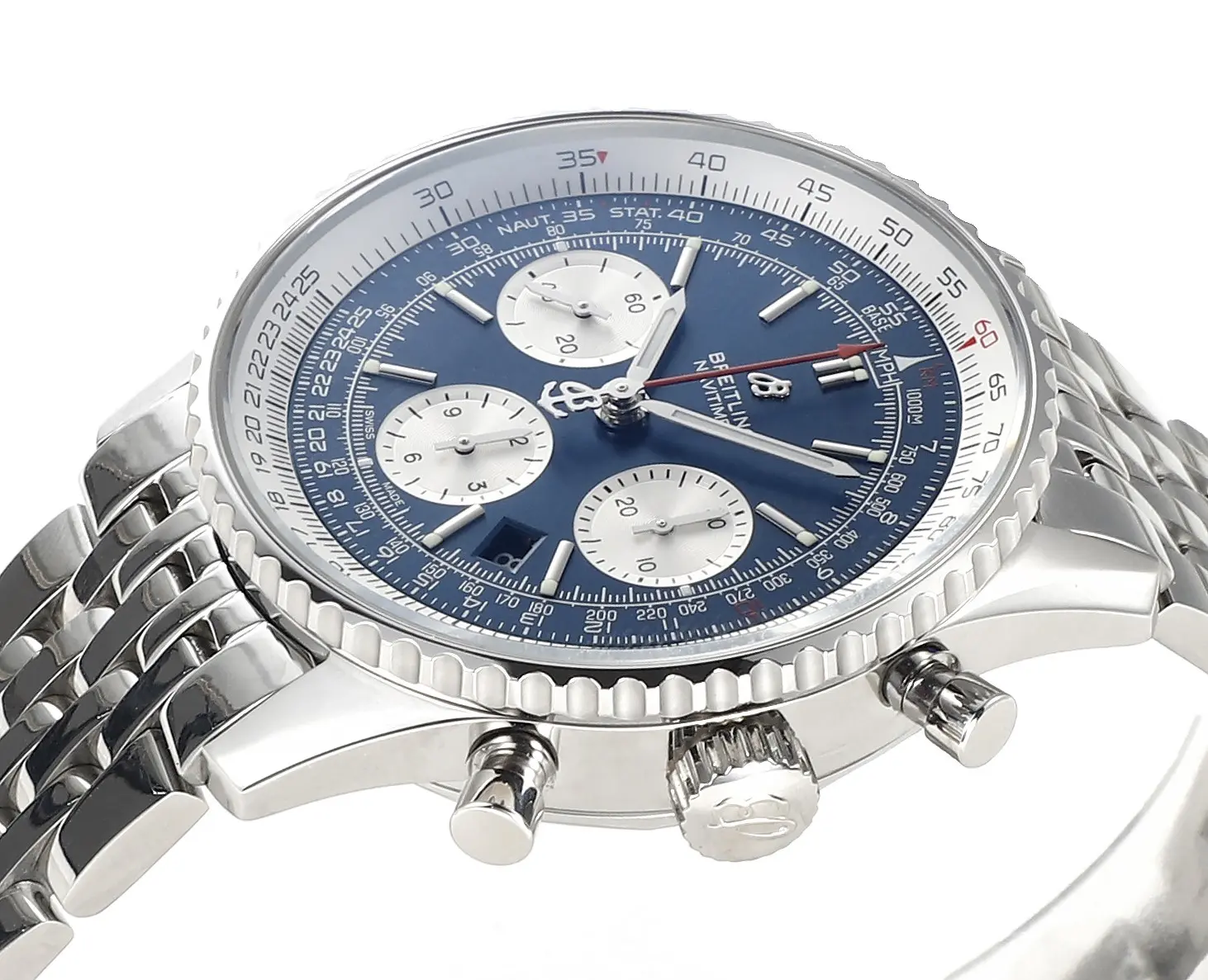 Unisex V9 Factory Breitling Navitimer 1 B01 Chronograph Blue Steel –  Super Clone Watch 2378