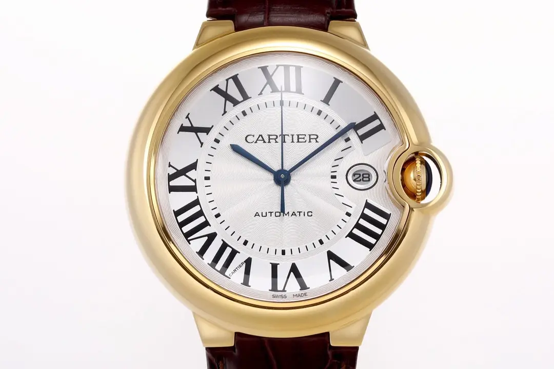 3K Factory Cartier Ballon Bleu 42mm Gold Automatic Brown Leather – Best Replica Watches SmartChoice 2693