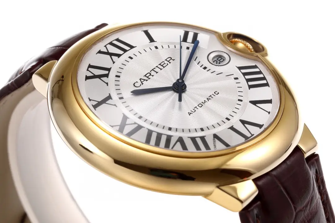3K Factory Cartier Ballon Bleu 42mm Gold Automatic Brown Leather – Best Replica Watches SmartChoice 2693