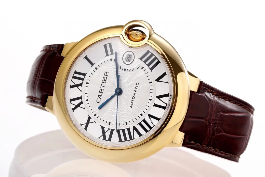 3K Factory Cartier Ballon Bleu 42mm Gold Automatic Brown Leather – Best Replica Watches SmartChoice 2693