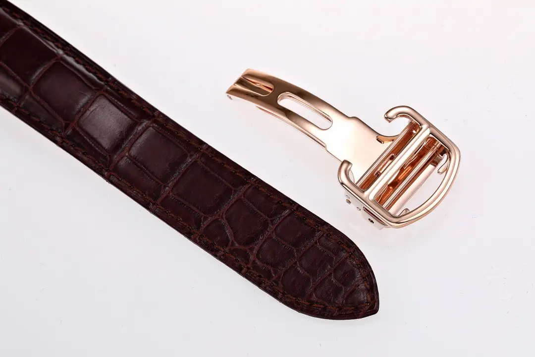 3K Factory Cartier Ballon Bleu 42mm Rose Gold Brown Leather – Top Quality Replica Watch Popular 2751