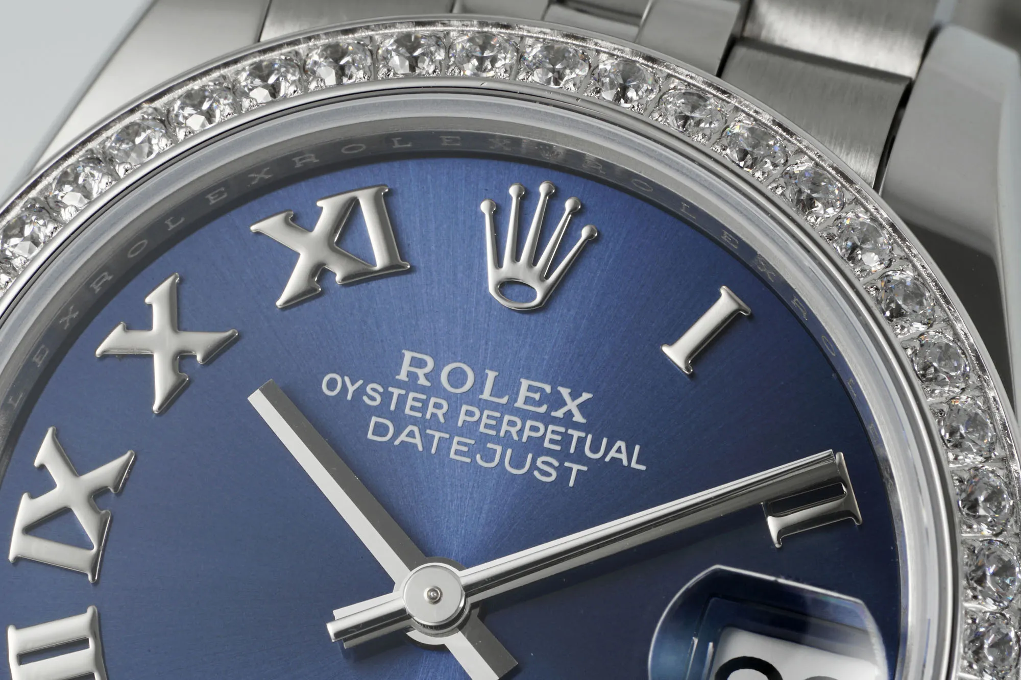 AR Factory Rolex Datejust 31mm Blue Roman Dial Diamond Bezel Stainless Steel Jubilee Bracelet Women’s Luxury Watch Original 237