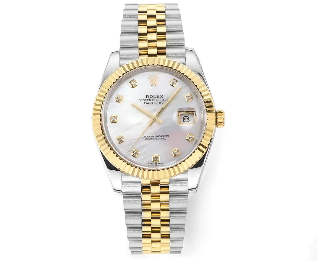Neat Rolex Datejust 41mm Two-Tone Gold and Steel Watch with Diamond Bezel – Super Clone VSF Watch 307