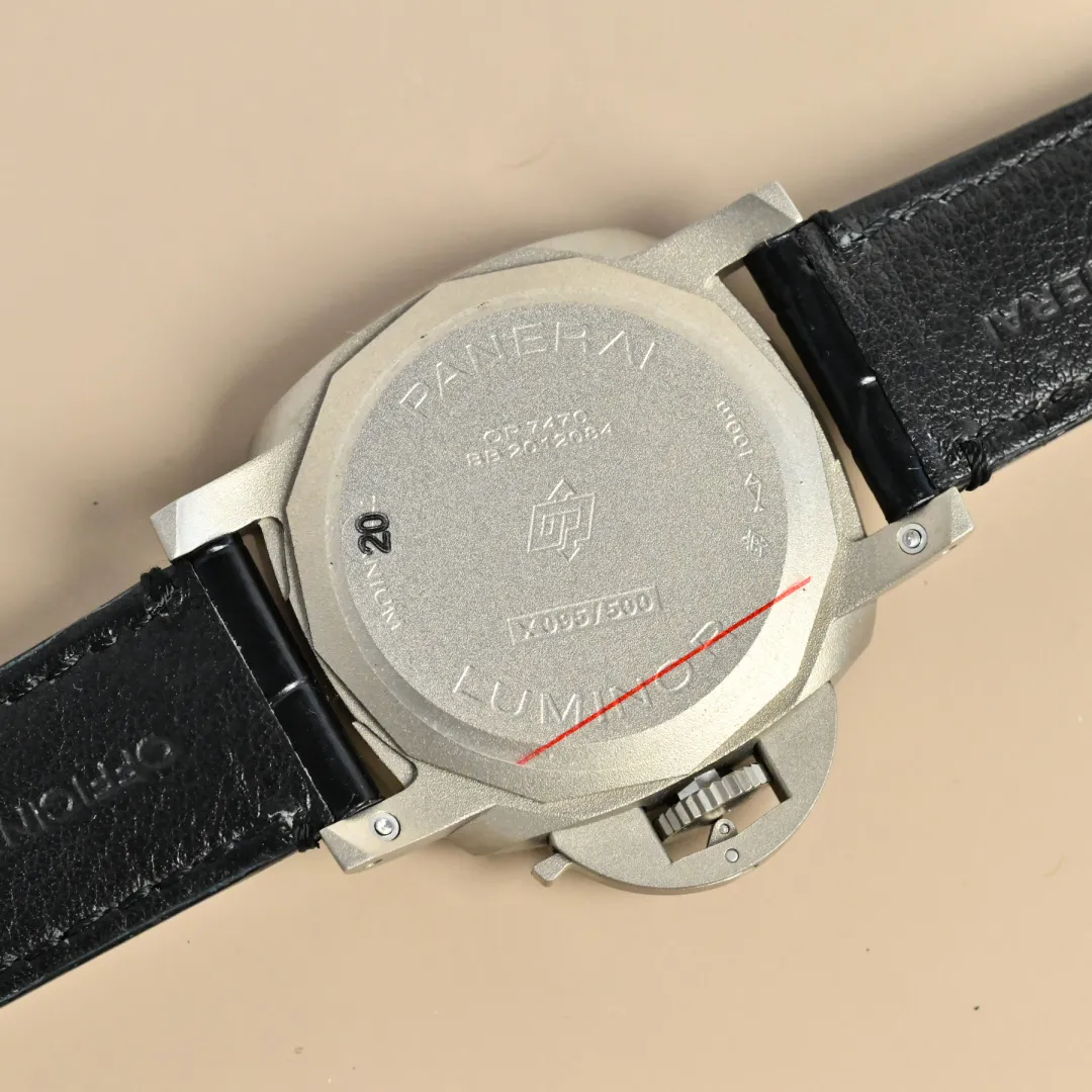 VS Factory Panerai Luminor GMT Automatic Blue Dial Stainless Steel Men’s Watch with Black Alligator Leather Strap Minimalist 791