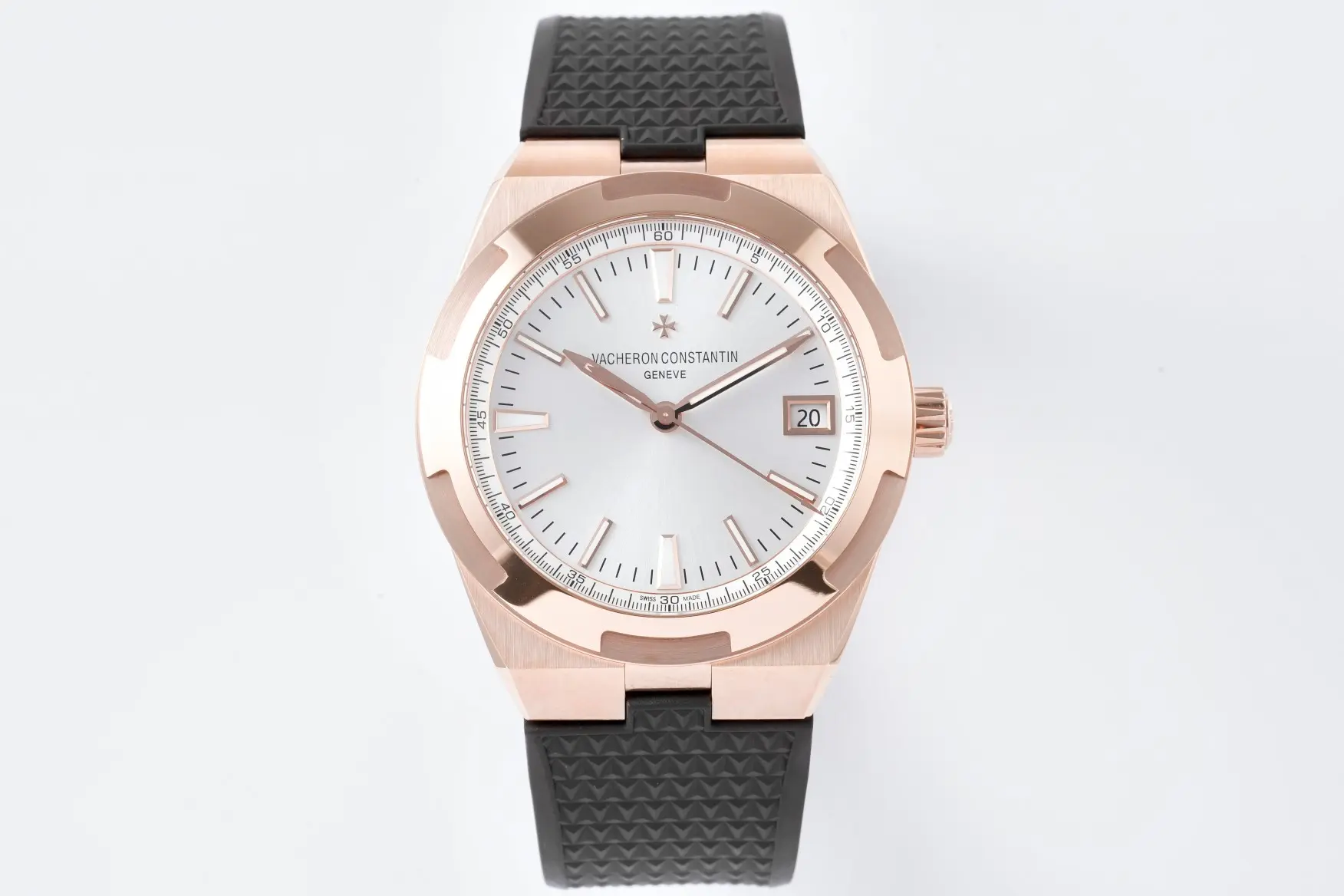 PPF Factory Vacheron Constantin Overseas 4500V Series – Rose Gold Case, Black Rubber Strap, Luxury Super Clone Watch Affordable 7167